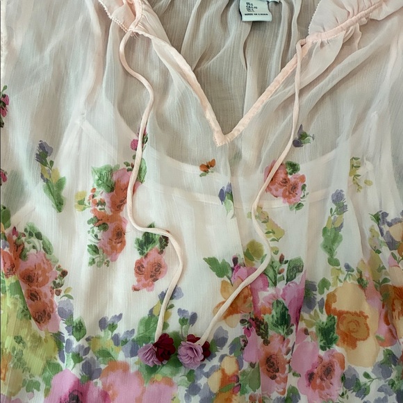 Rachel Zoe Pink Ruffle Cap Sleeve Top Blouse - Picture 3 of 10